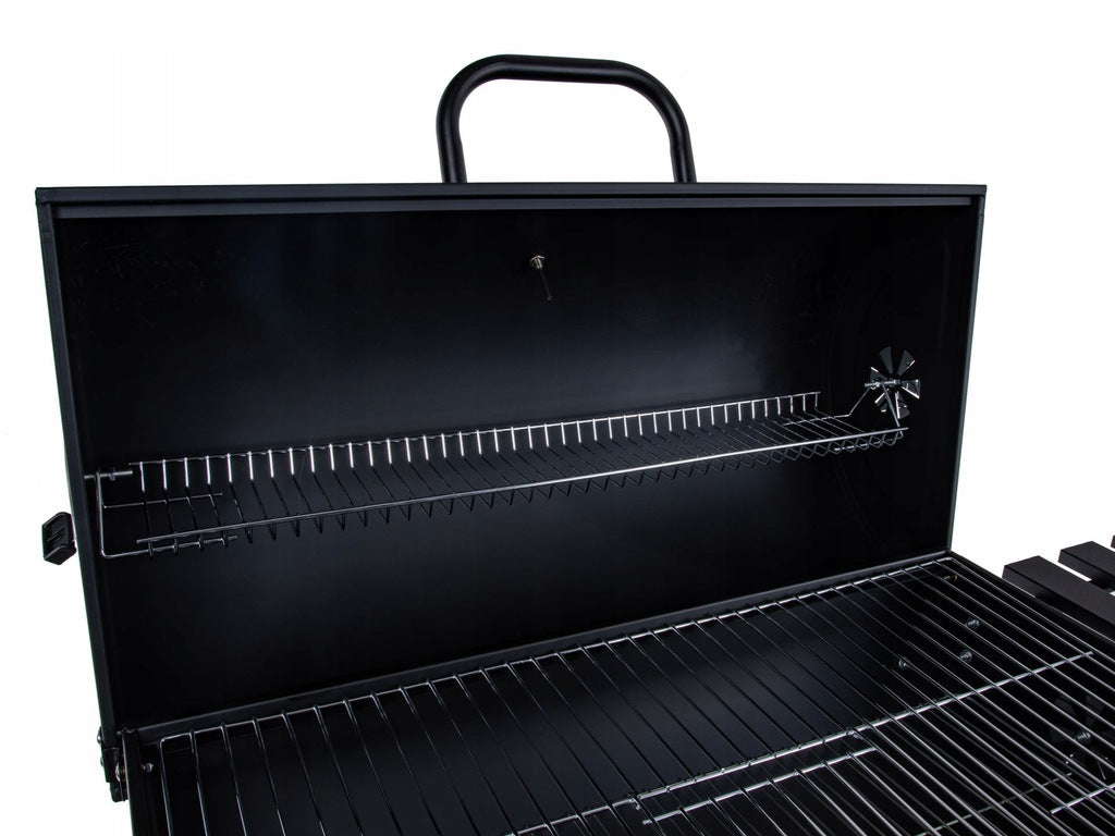 Söegrill tünni stiilis koos kaanega, grillimisala 71x45cm