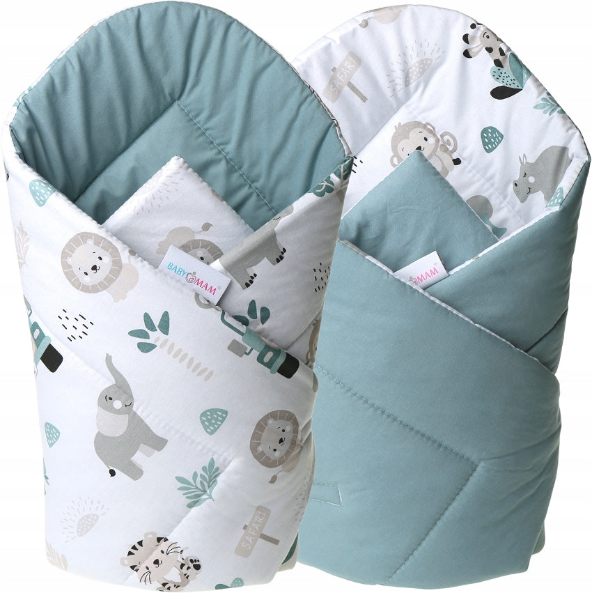 Bērnu ligzda-kokons "Minky" XXL komplekts "BabyMam", 7 daļas