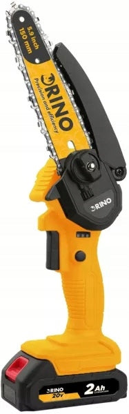 20V akumuliatorinis grandininis pjūklas, mini šakinis pjūklas, 2 x 2 Ah baterijos