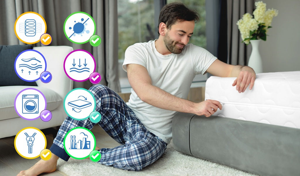 120x200 putų masažinis čiužinys, 20 cm vidutinio kietumo, ECO COMPLEX