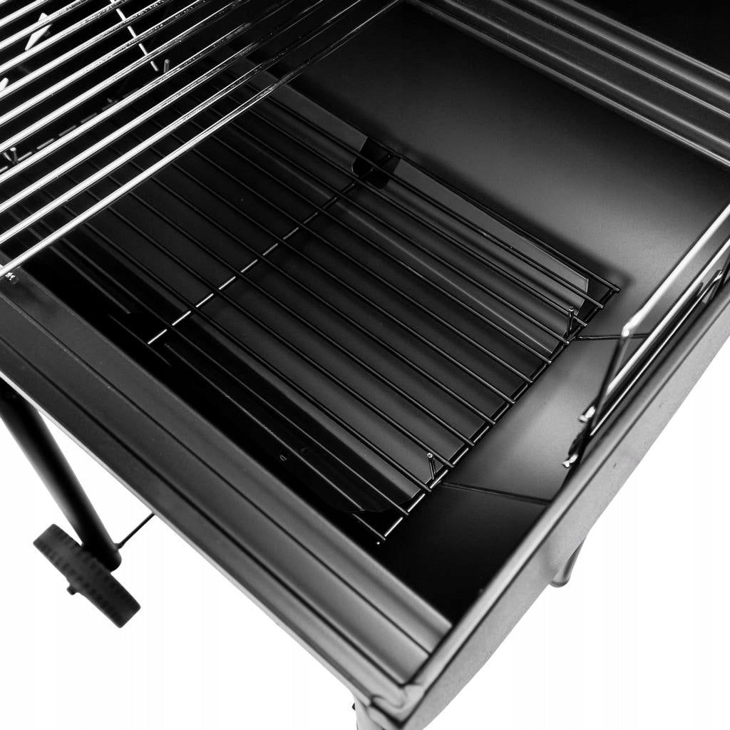 Aia söegrill kaane ja tünnikujulise korstnaga, 2 kroomitud resti
