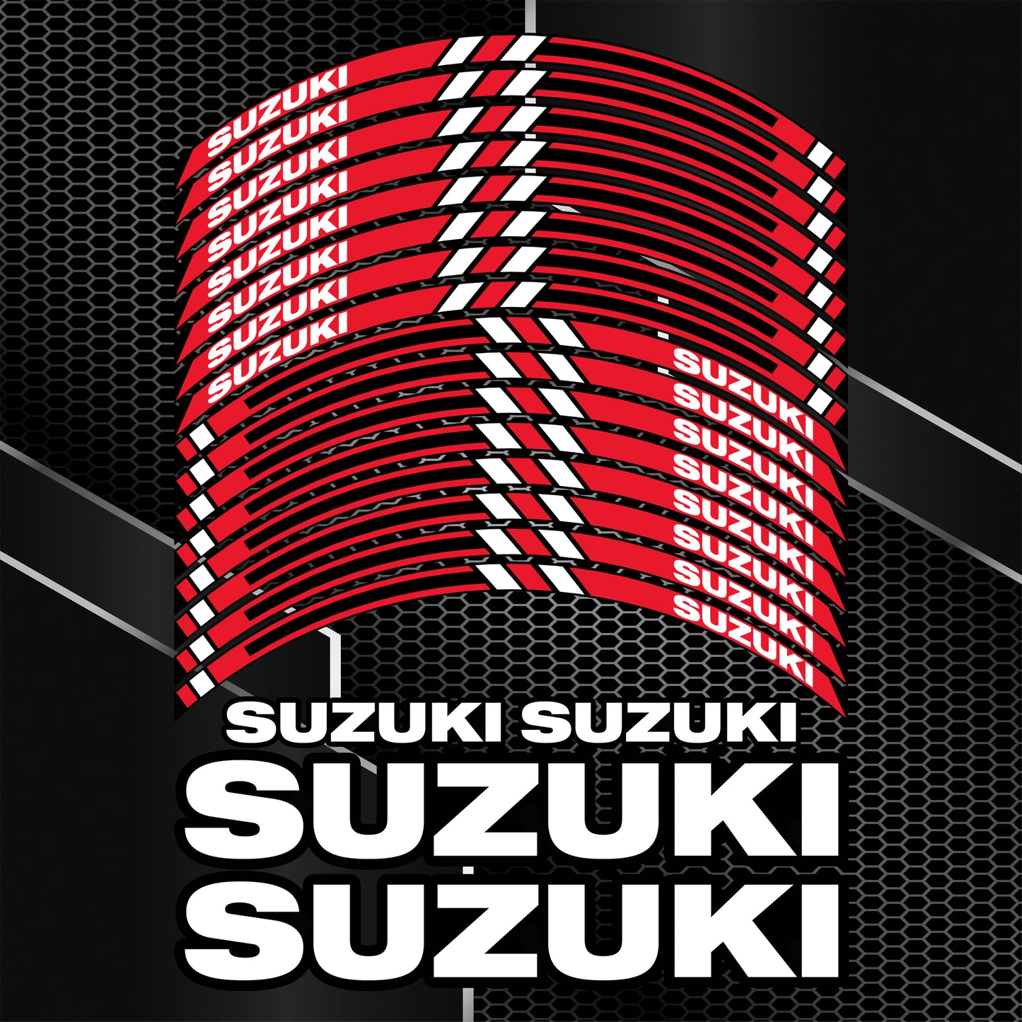 Suzuki motociklų ratlankių lipdukai rinkinukas