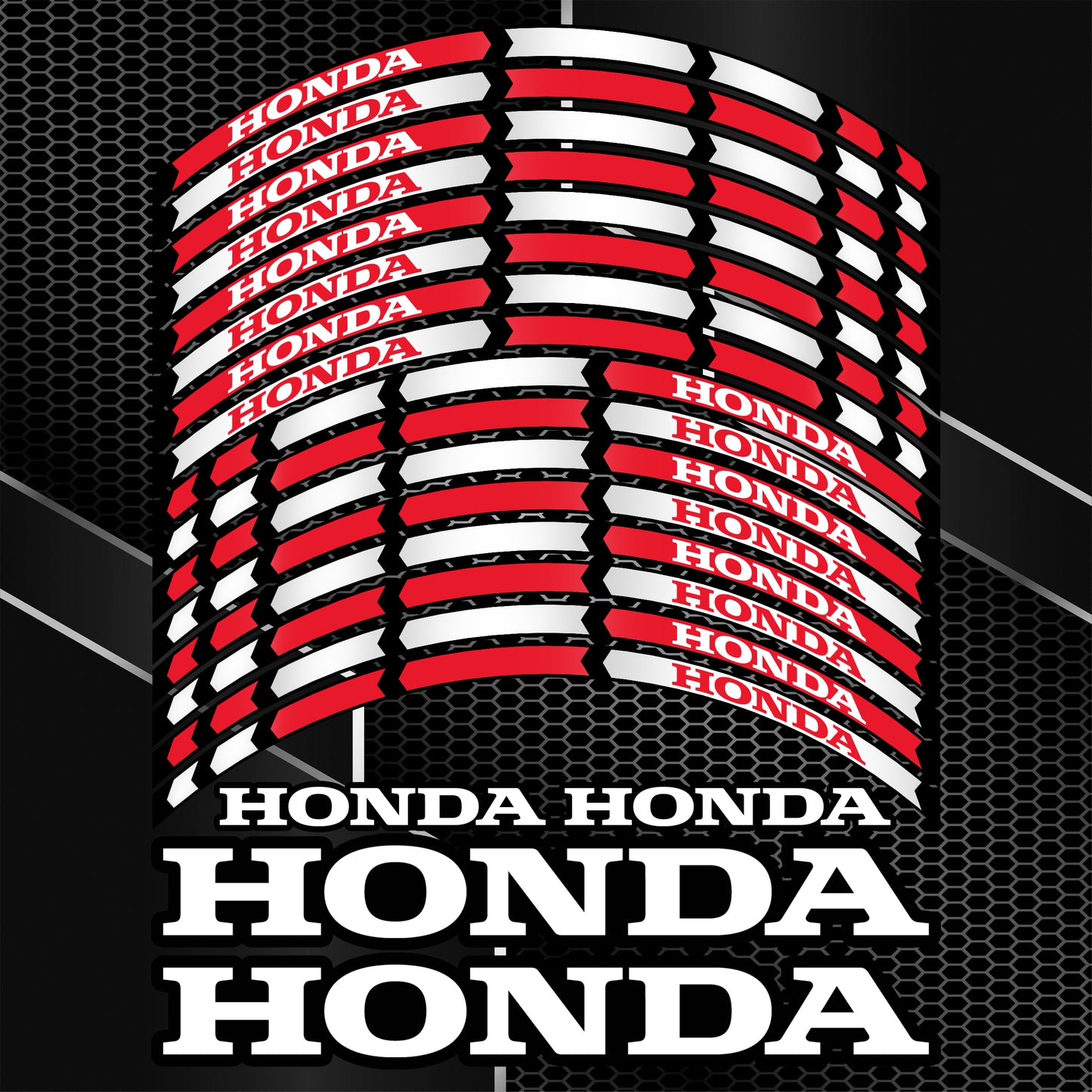 Honda motociklų ratlankių lipdukai universalus