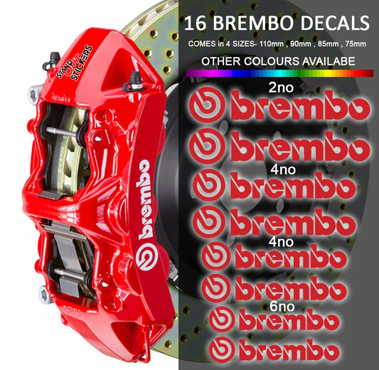 BREMBO stabdžių suportų lipdukai 16vnt