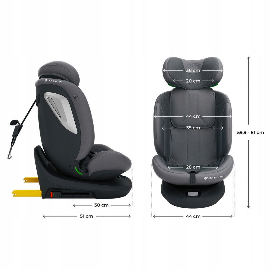 Autosēdeklis I-GROW 2 PLUS ISIZE ISOFIX 0-36 KG