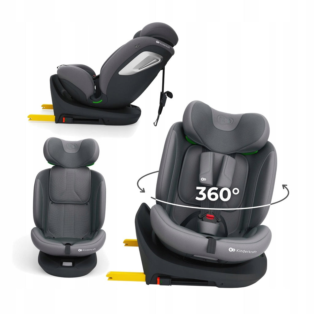 KINDERKRAFT pasukama automobilinė kėdutė I-GROW 2 PLUS ISIZE ISOFIX 0-36 KG