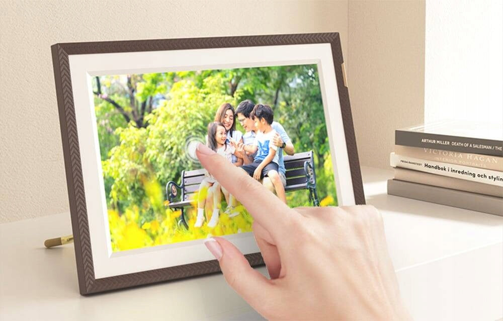 Digitaalne pildiraam fotodele ja videotele, puutetundlik ekraan, 10,1-tolline HD, 32 GB, WiFi