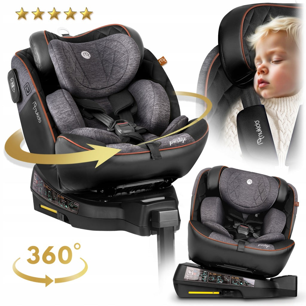 PASUKAMA AUTOMOBILINĖ KĖDUTĖ su KOJA 0-36KG ISOFIX NUKIDO I-SIZE 40-150cm