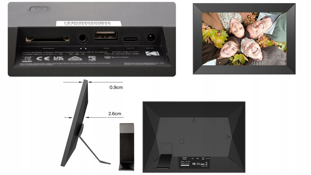 10,1 colio skaitmeninis nuotraukų rėmelis su jutikliniu ekranu, nuotraukos, vaizdo įrašai, „Wi-Fi“ programėlė