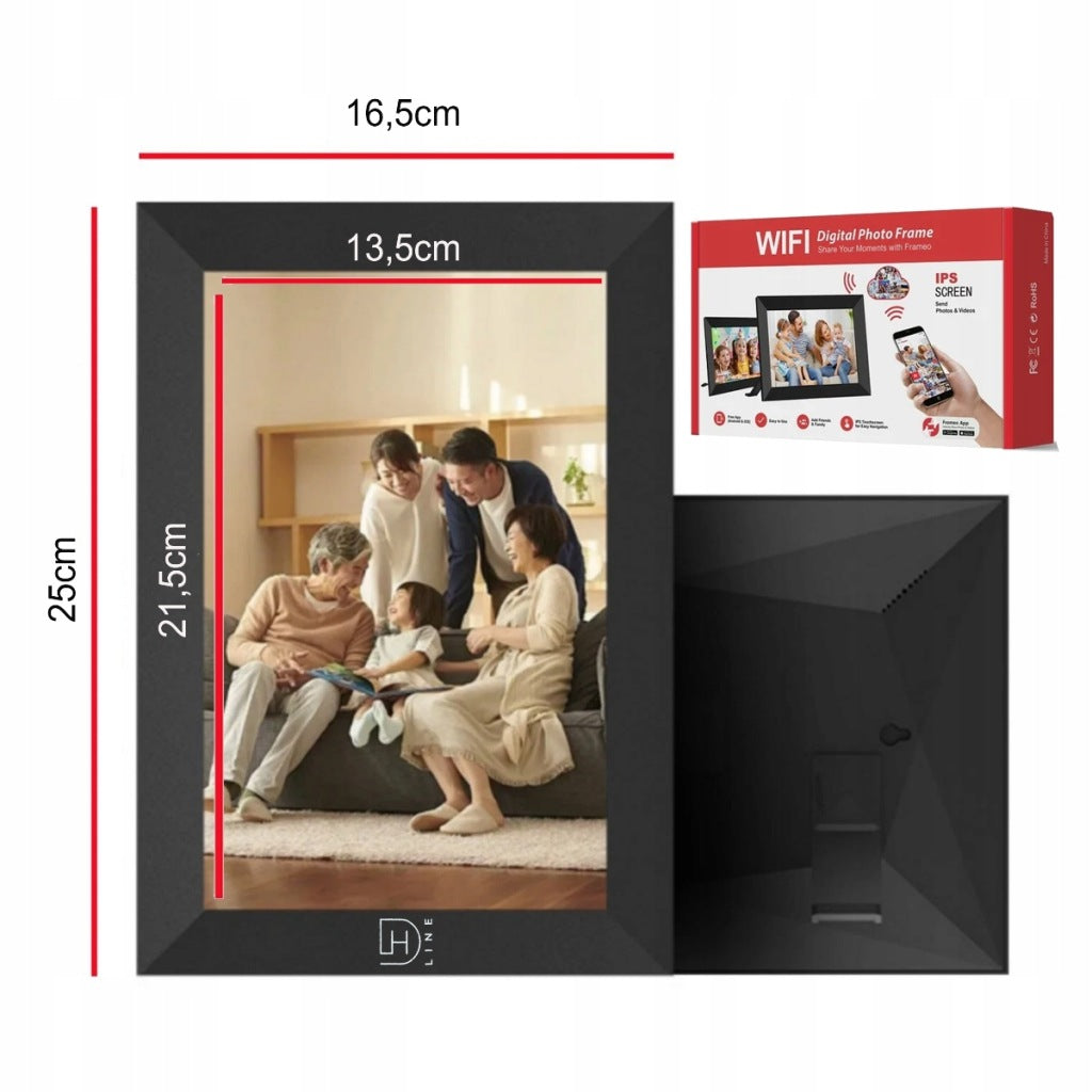 „FRAMEO“ 10,1 colio „Wi-Fi“ IPS jutiklinis nuotraukų rėmelis su 32 GB HD atmintimi