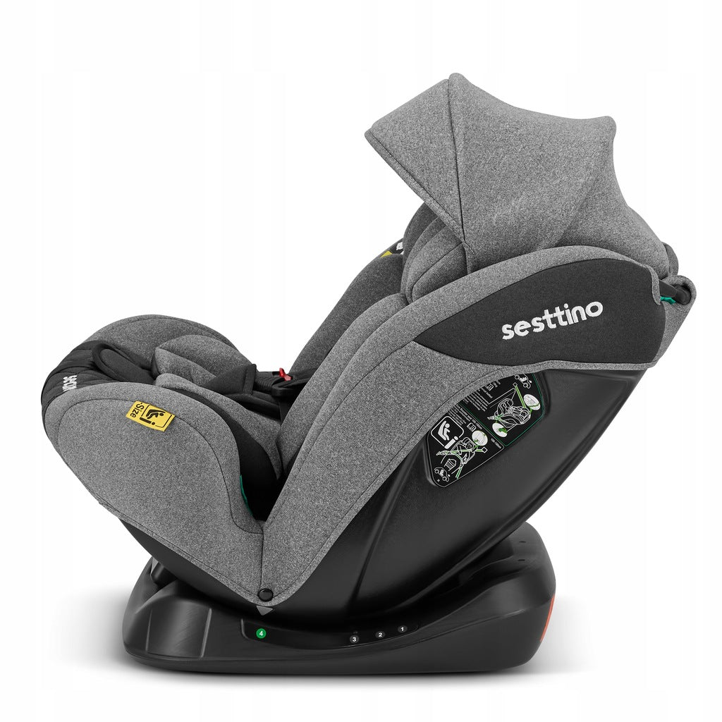 Sesttino Secure Pro automobilinė kėdutė 0-36 40-150cm su miegojimo funkcija ir stogeliu
