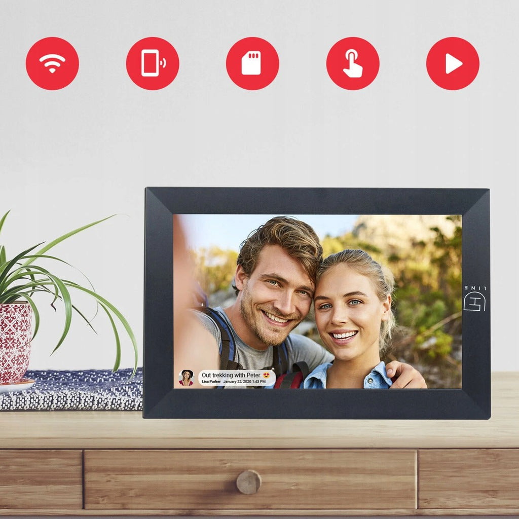 „FRAMEO“ 10,1 colio „Wi-Fi“ IPS jutiklinis nuotraukų rėmelis su 32 GB HD atmintimi