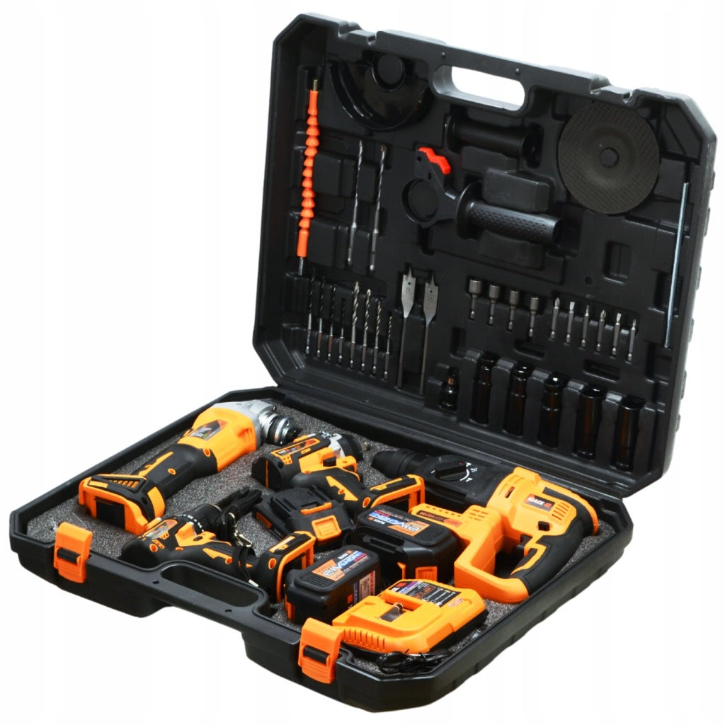 MEGA BEZVADU ELEKTRISKO INSTRUMENTU KOMPLEKTS 4 IN 1 KOMPLEKSĀ KOFERĪ