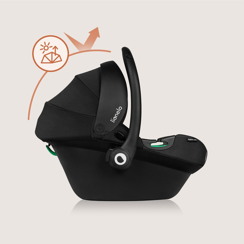 Automobilinė kėdutė 0-13 kg, 40-87 cm. ADAC sertifikatas. juoda