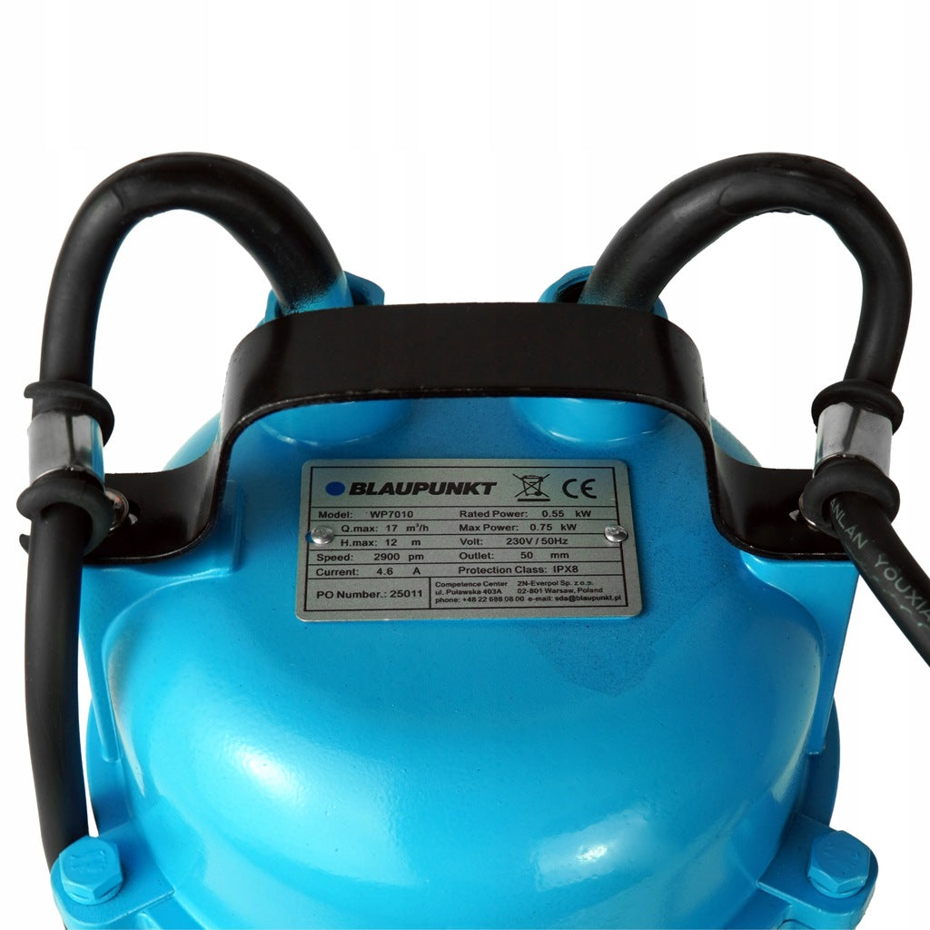 Sukelpump määrdunud veele septikutesse koos purustajaga, võimsus 750 W, 20 m voolik