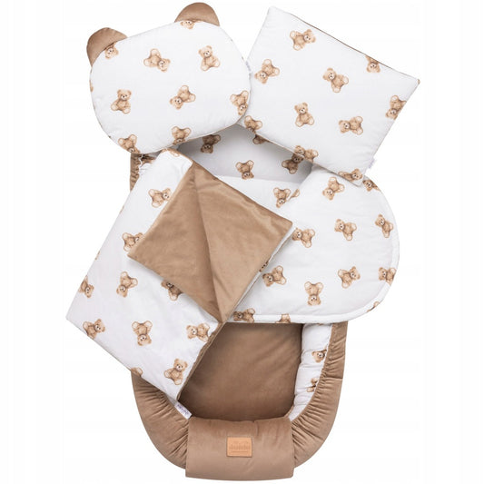 5 DALIŲ KŪDIKIO RINKINYS SU XXL AKSOMINIU KOKONU