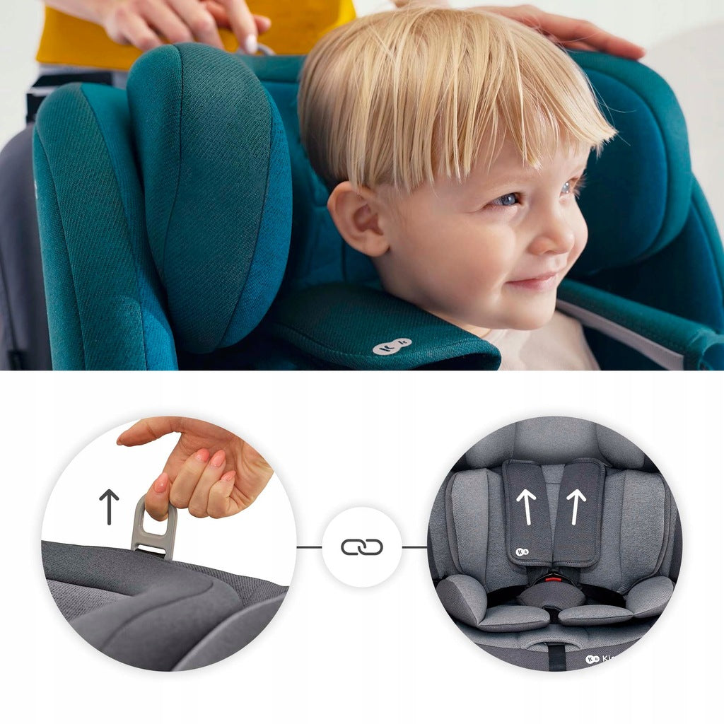 Kinderkraft ONETO3i turvatool, 76-150 cm, 9-36 kg, ISOFIX, roheline