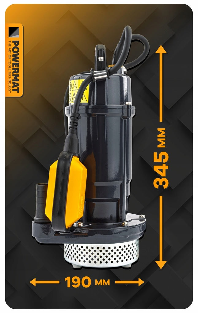 Švaraus ir nešvaraus vandens siurblys su plūde, panardinamas, galingas 750 W, 6000 l/h