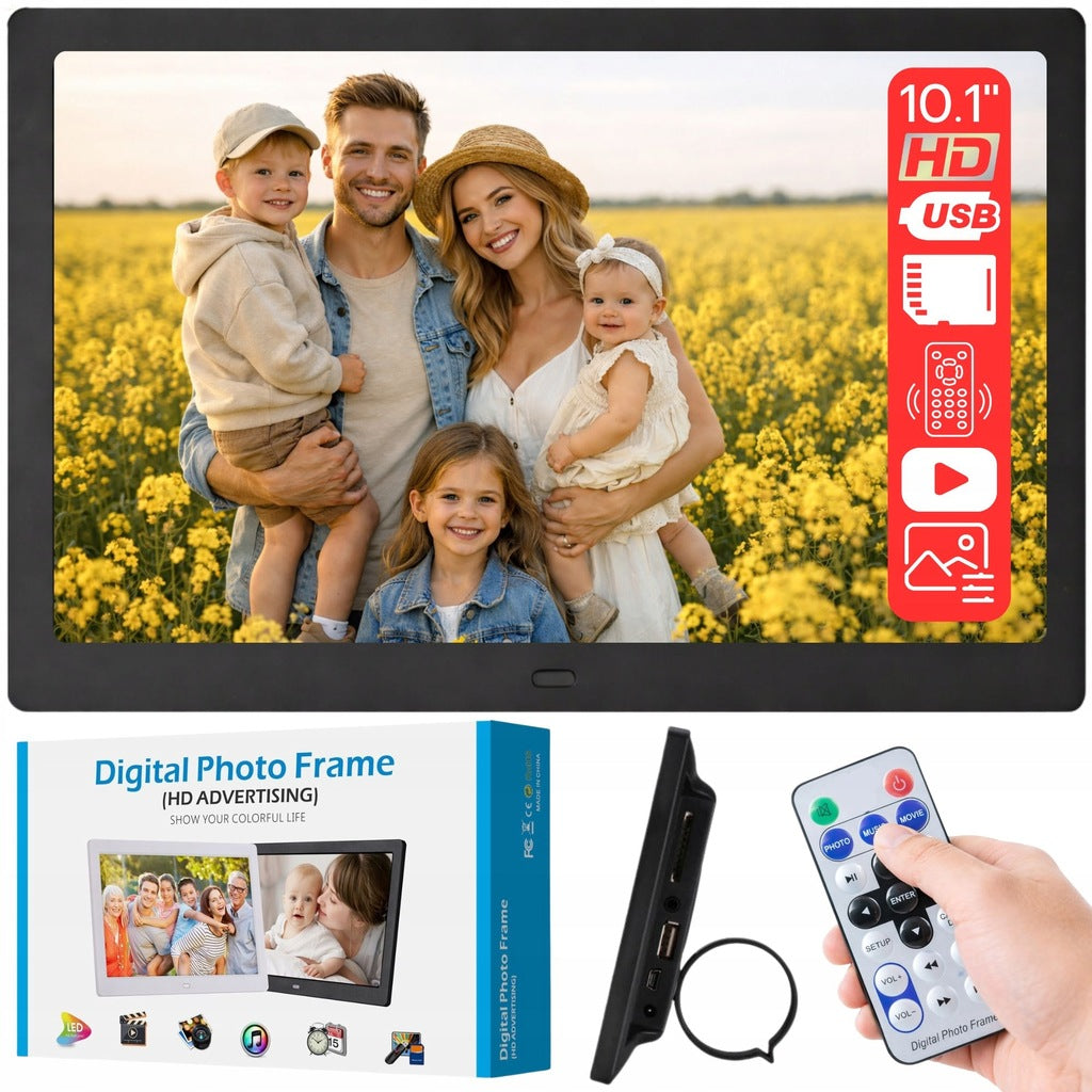 digitālais foto rāmis 10 collu IPS HD ekrāns