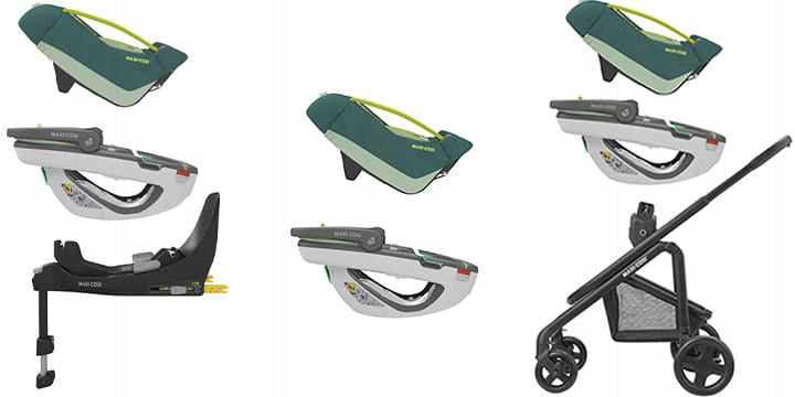 Coral 360 automobilinė kėdutė + FamilyFix 360 PRO besisukantis pagrindas