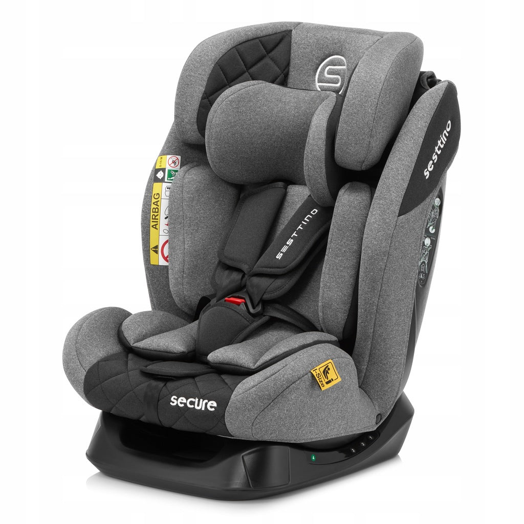 Sesttino Secure Pro automobilinė kėdutė 0-36 40-150cm su miegojimo funkcija ir stogeliu