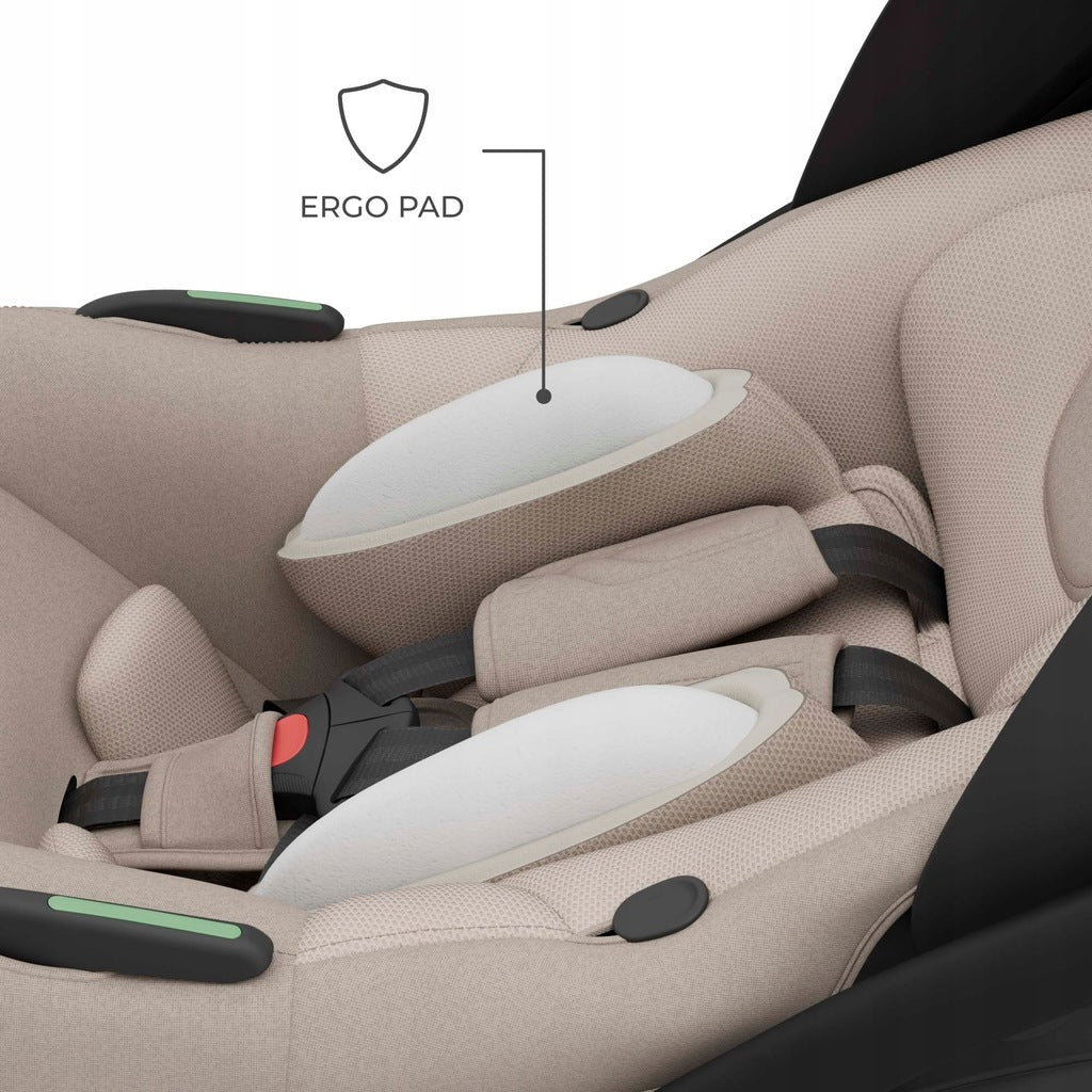 Kinderkraft I-LITE automobilinė kėdutė kūdikiams, 40-87 cm, 0-13 kg, smėlio spalvos
