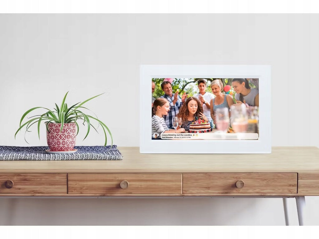 10 colių baltas skaitmeninis nuotraukų rėmelis PFF-1010 su WiFi programėle „Android“ / „iOS“