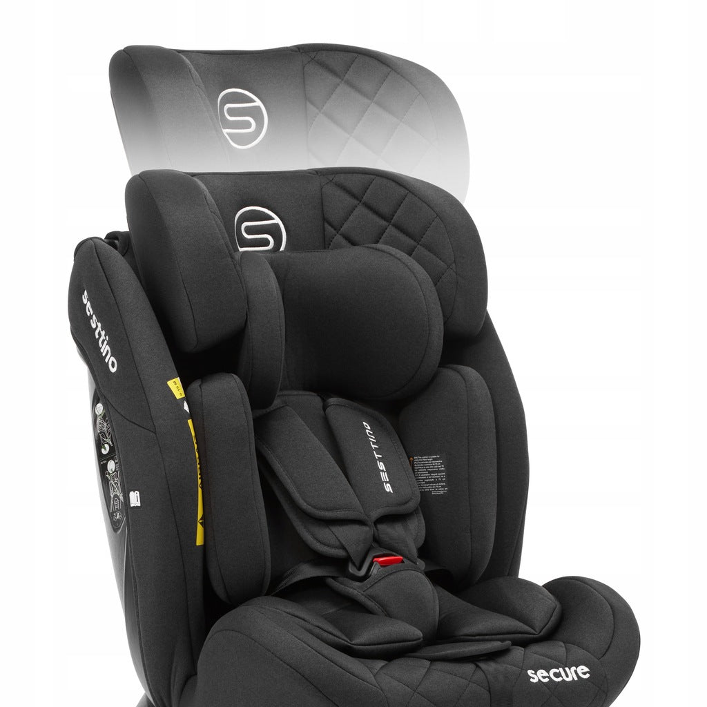 Sesttino SecurePro vaikiška automobilinė kėdutė 0-36 kg, saugi 40-150 cm