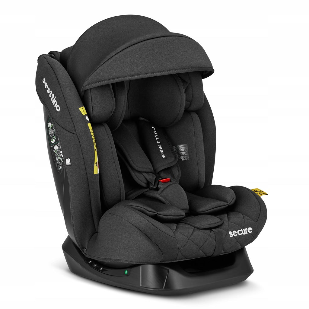 Sesttino SecurePro vaikiška automobilinė kėdutė 0-36 kg, saugi 40-150 cm