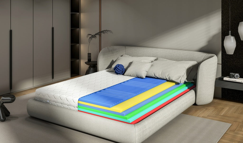 140x200 putų masažinis čiužinys, 20 cm vidutinio kietumo, ECO COMPLEX