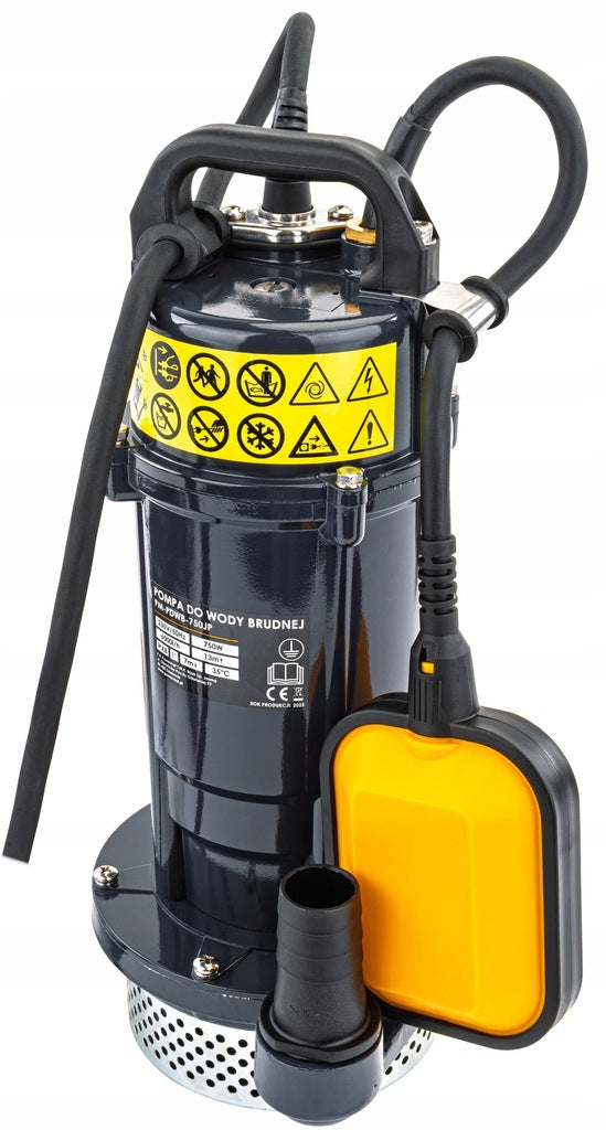 Švaraus ir nešvaraus vandens siurblys su plūde, panardinamas, galingas 750 W, 6000 l/h