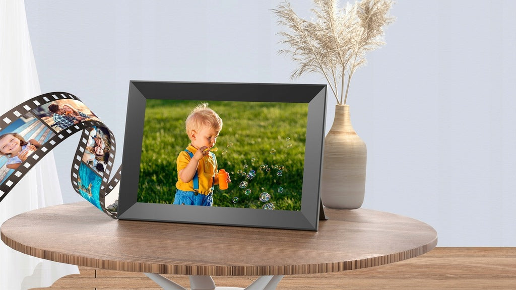 10,1 colio skaitmeninis nuotraukų rėmelis su jutikliniu ekranu, nuotraukos, vaizdo įrašai, „Wi-Fi“ programėlė