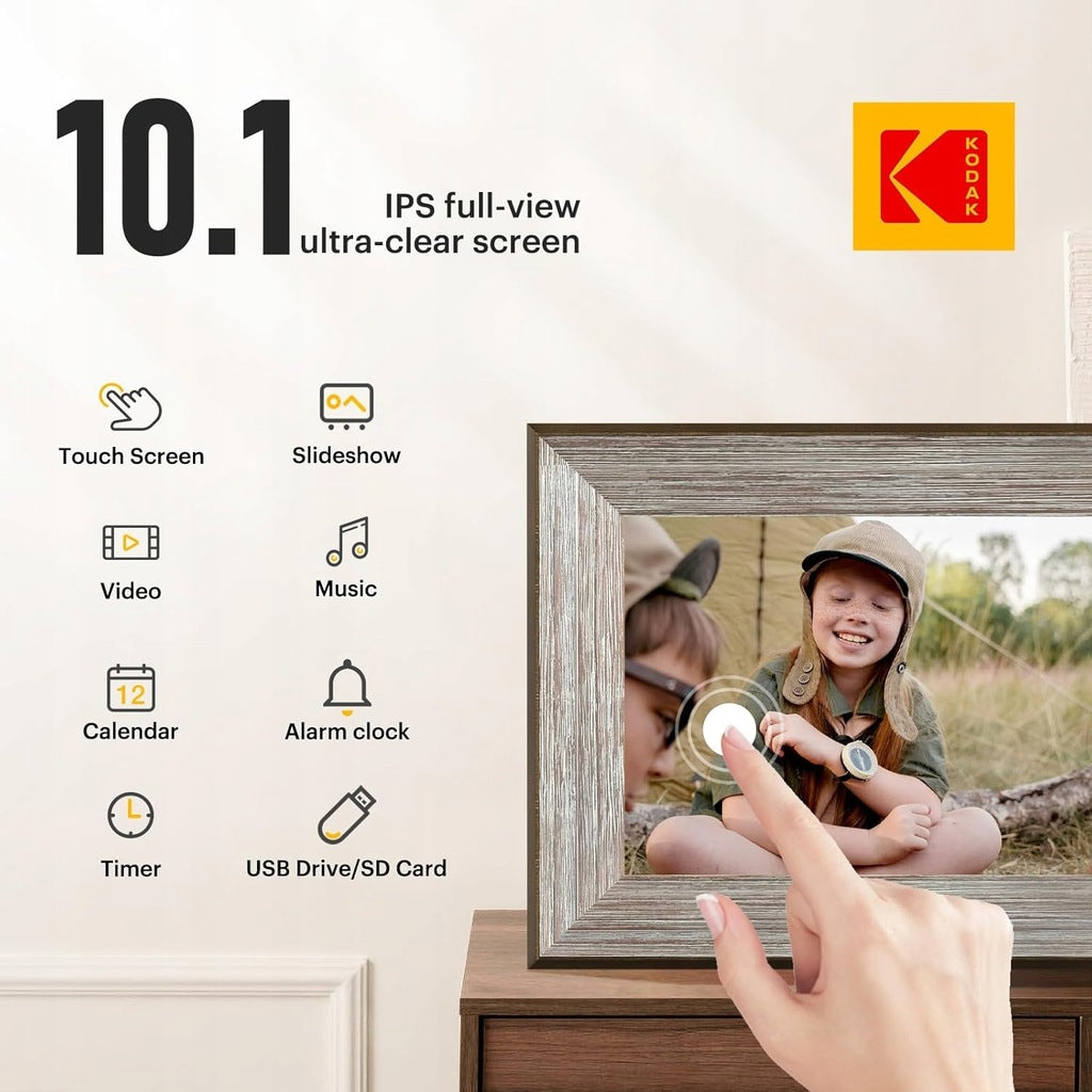 Kodak skaitmeninis rėmelis, 10,1 colio, su „WiFi“, 32 GB HD, IPS jutikliniu ekranu