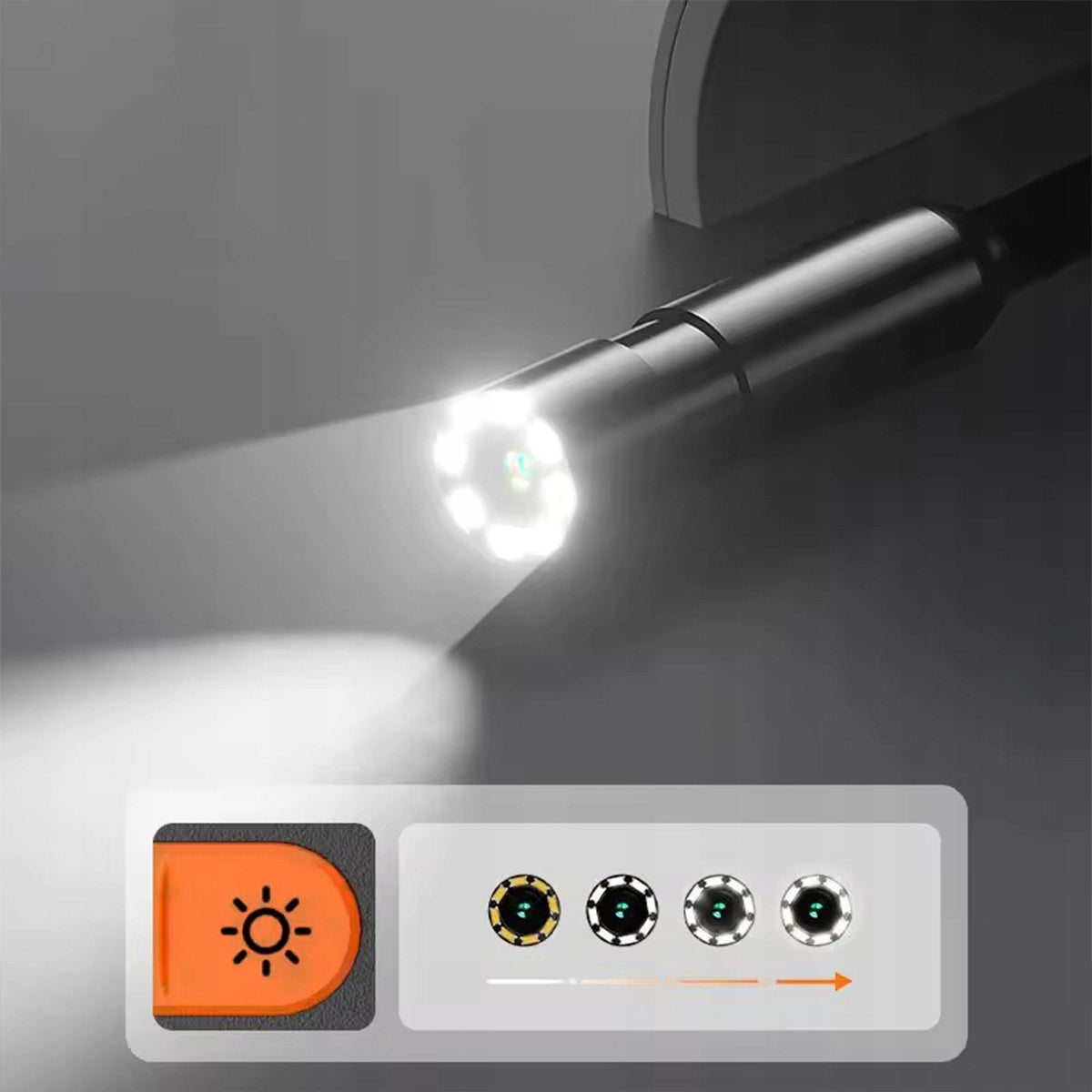 Endoskoopiline kontrollkaamera Full HD IPS USB-C-ga, 5 m