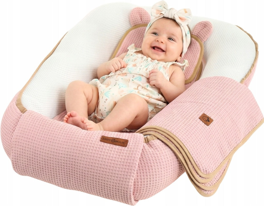 Kūdikių „Cocoon Air 3D“ saugaus miego komplektas, lizdelis, žaidimų aikštelės komplektas, „BabyMam“
