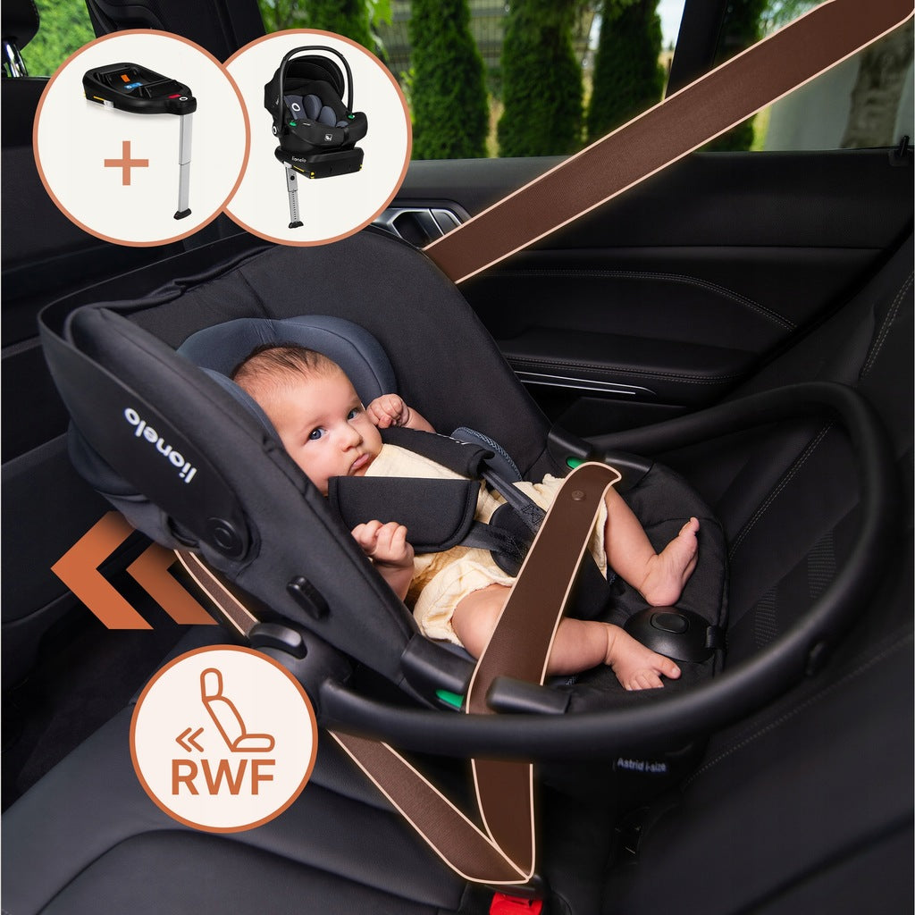 Automobilinė kėdutė 0-13 kg, 40-87 cm. ADAC sertifikatas. Lionelo Astrid. rožinė