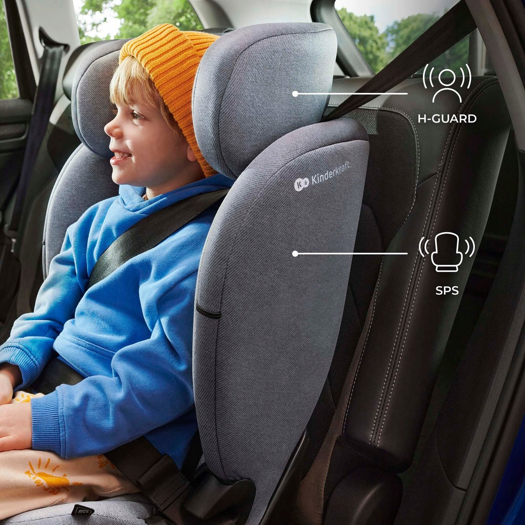 Kinderkraft automobilinė kėdutė 76-150cm 9-36kg ISOFIX ONETO3 i-Size pilka