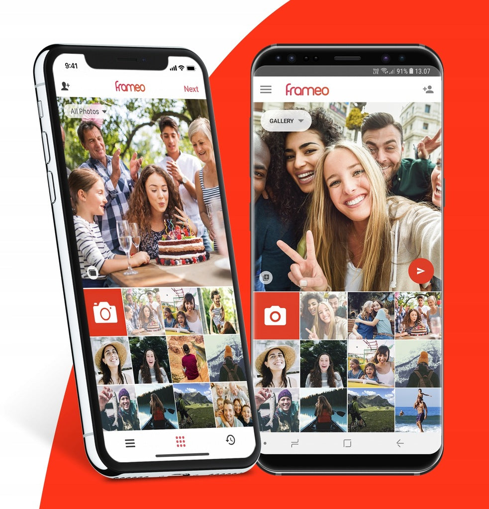 10,1 colio skaitmeninis nuotraukų rėmelis su WiFi ryšiu ir atspaudais, baltas