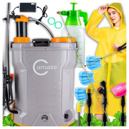 16L kuprinės tipo purkštuvas su elektriniu akumuliatoriaus slėgio reguliuojamais purkštukais