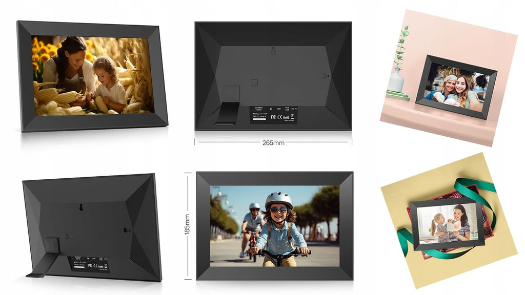 10,1 colio skaitmeninis nuotraukų rėmelis su jutikliniu ekranu, nuotraukos, vaizdo įrašai, „Wi-Fi“ programėlė