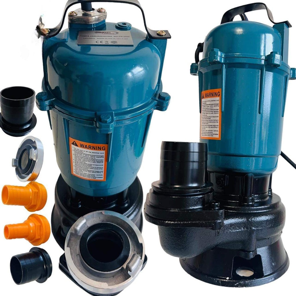 Puhta ja määrdunud vee pump, purustiga septik 3200, võimas, 3 ühendust