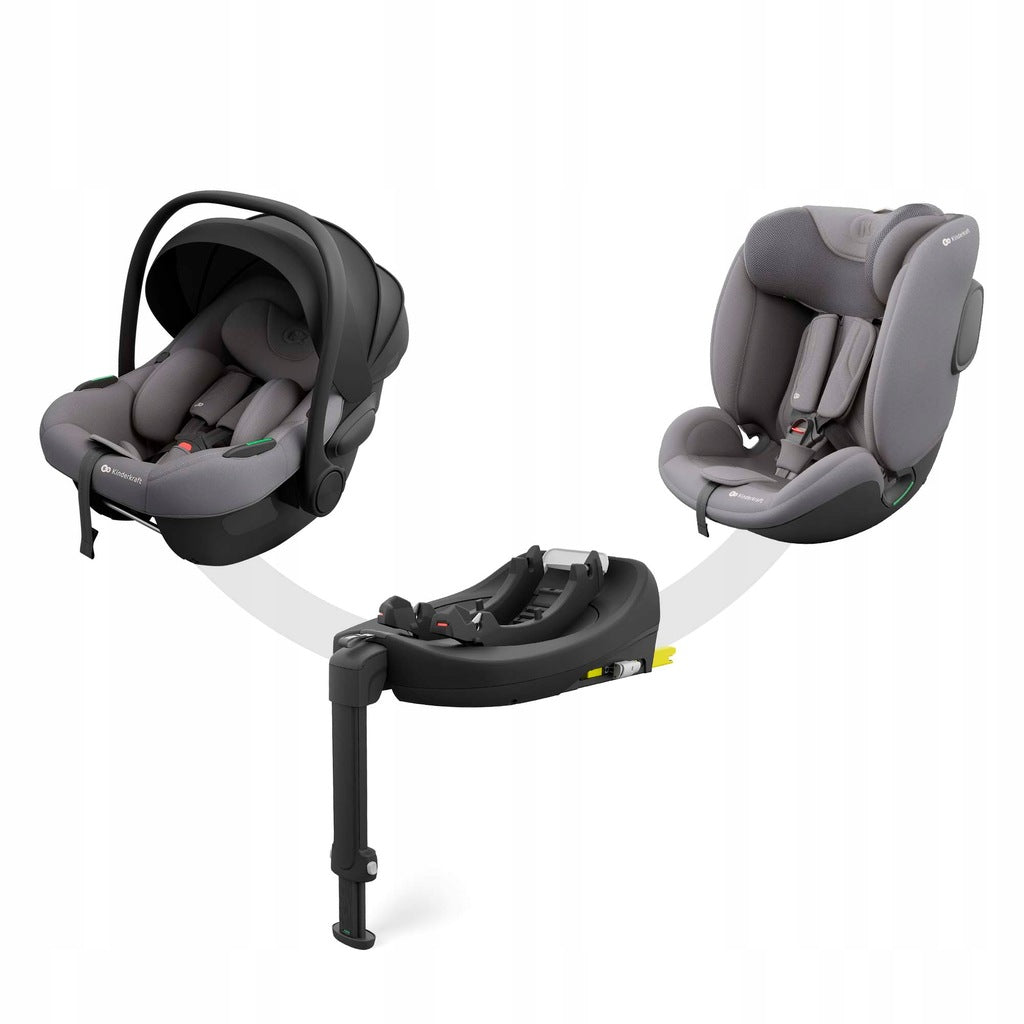 Kinderkraft I-LITE autokrēsliņš zīdaiņiem, 40-87 cm, 0-13 kg, pelēks