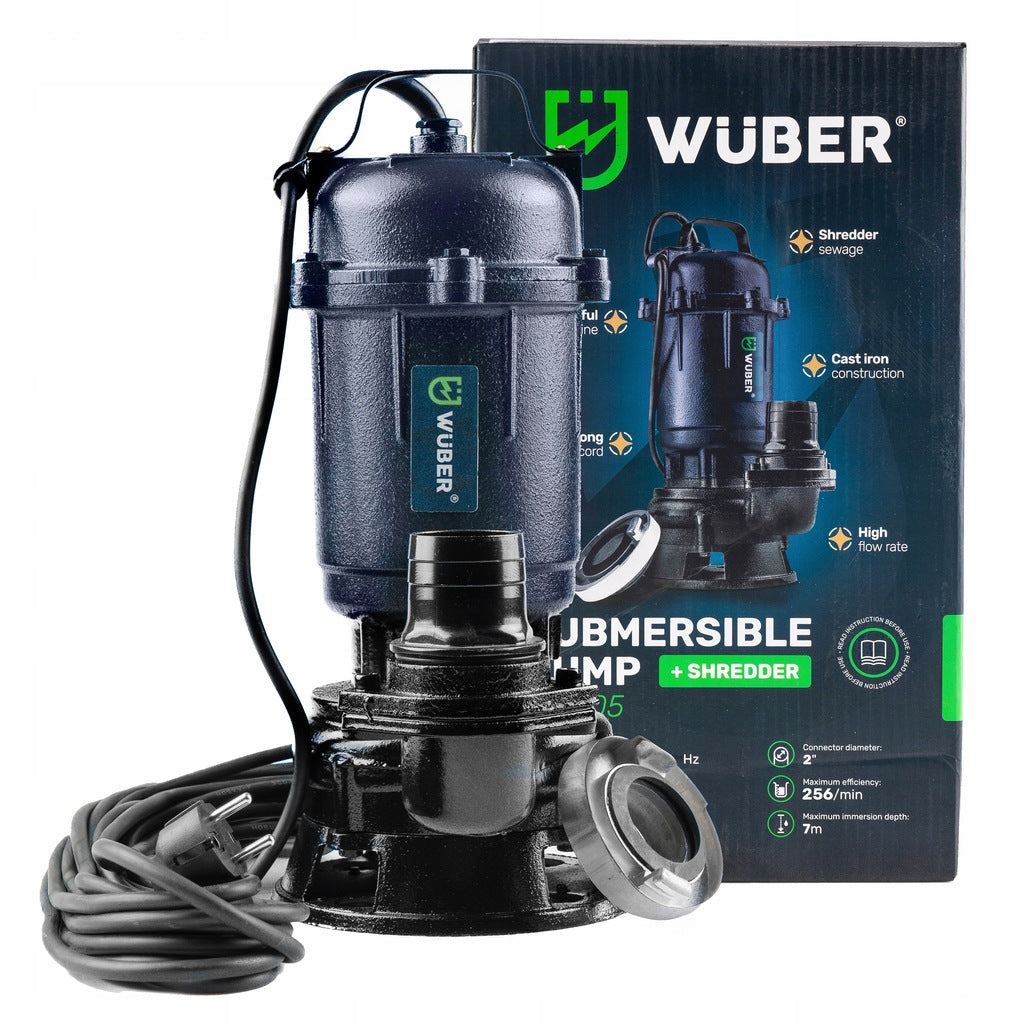 Puhast ja musta vett pumpav veepump purustajaga, 750 W