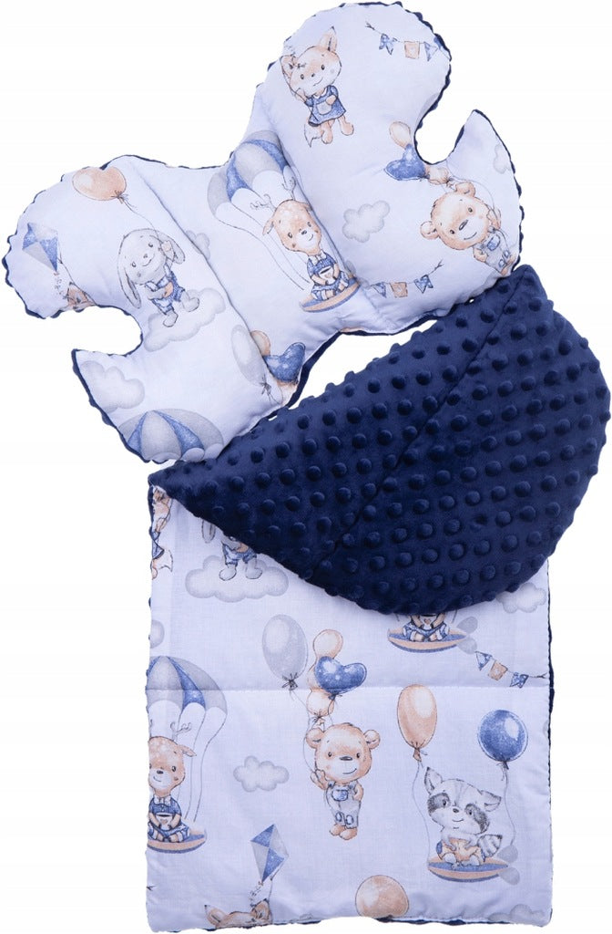Kūdikių kokonų lizdelis „Minky“ rinkinys XXL „BabyMam“ 7 dalys