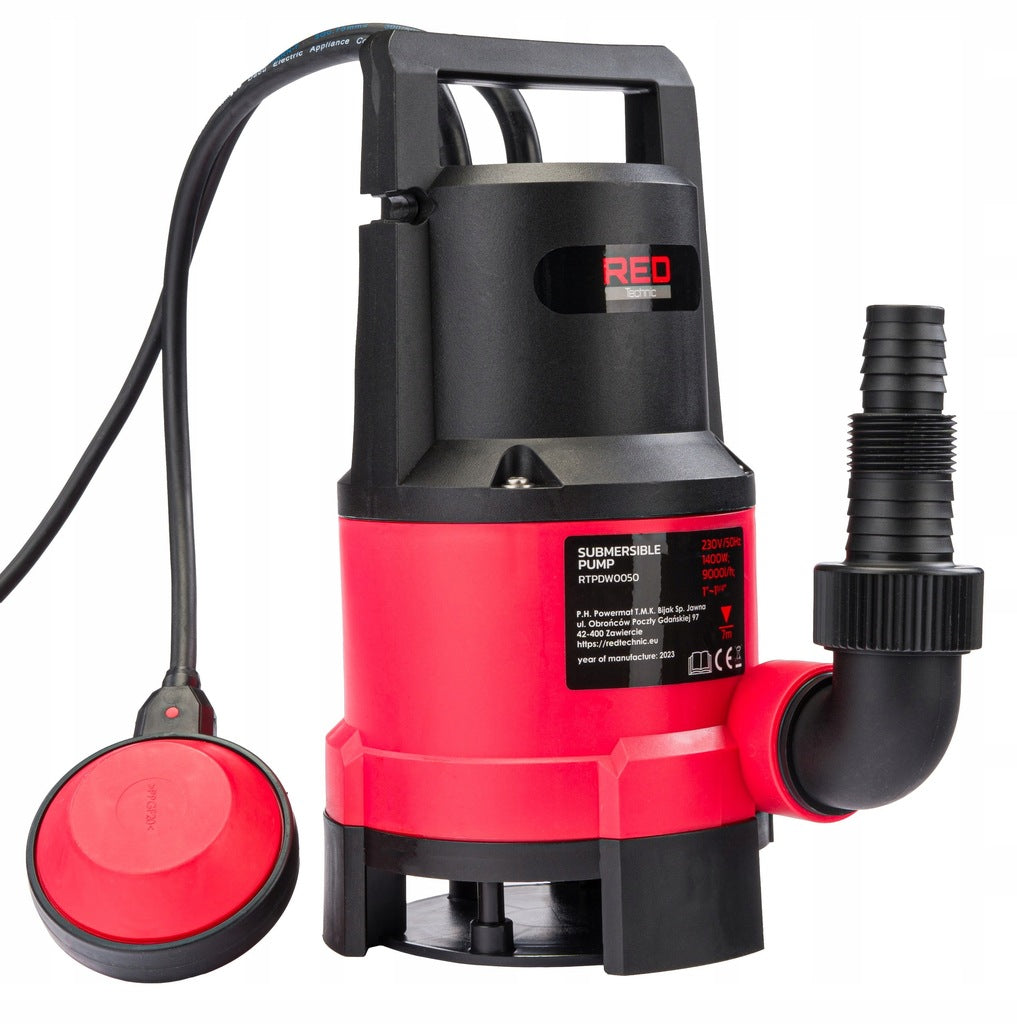 Sukelpump puhtale, mustale ja vihmaveele ujukiga 1400 W