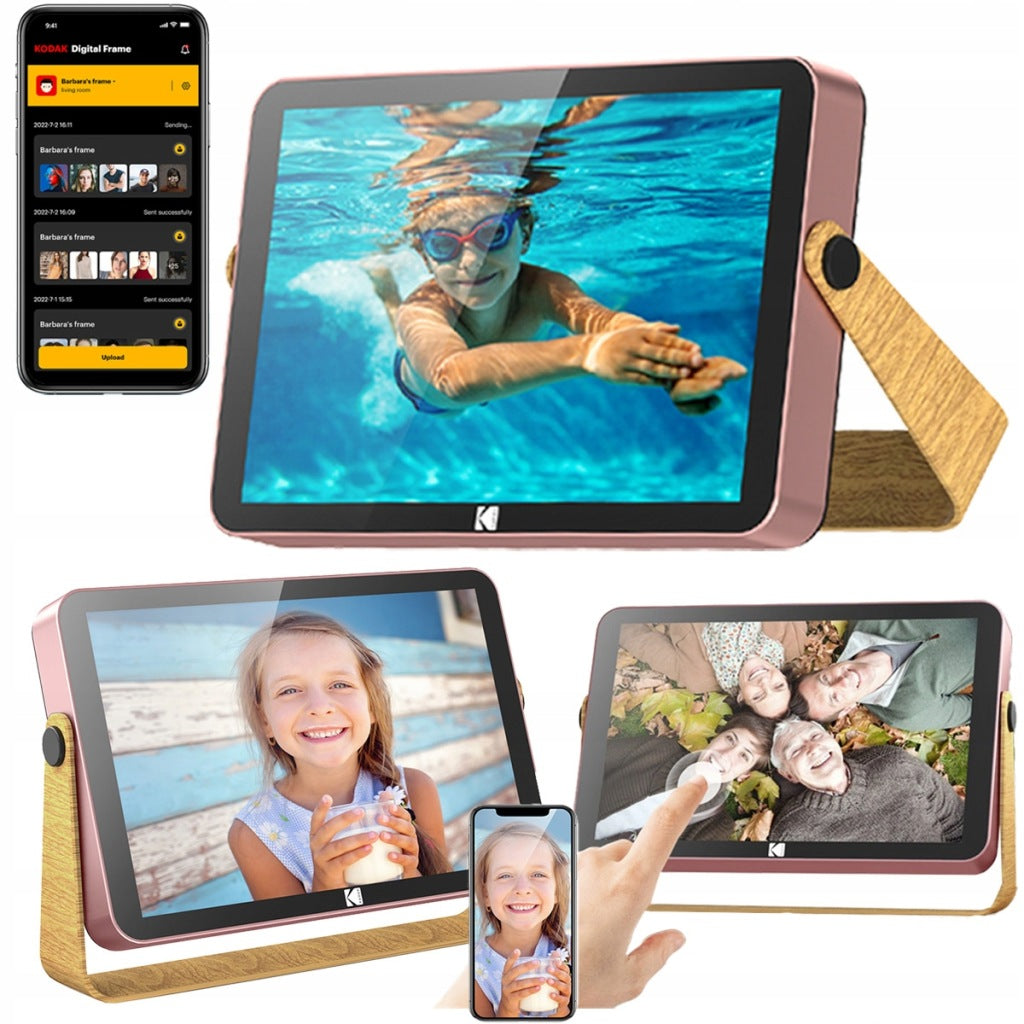 KODAK skaitmeninis nuotraukų rėmelis su jutikliniu ekranu, nuotraukoms ir vaizdo įrašams, 10,1 colio