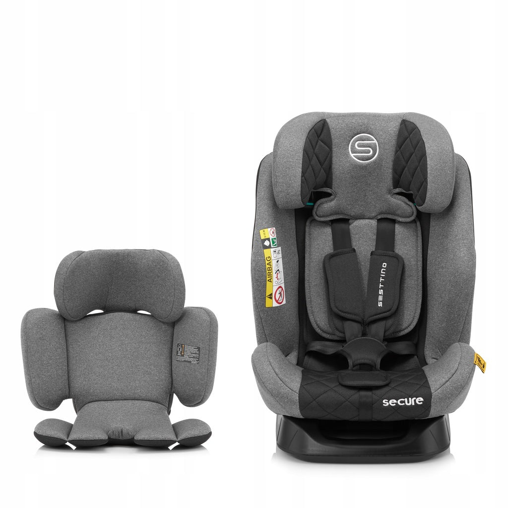 Sesttino Secure Pro automobilinė kėdutė 0-36 40-150cm su miegojimo funkcija ir stogeliu