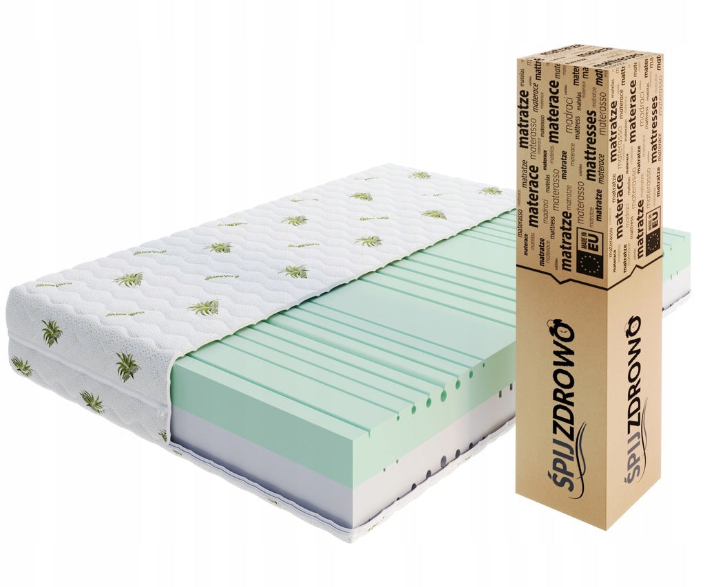 Madrats 90x200 poroloon, kõva, keskmise kõvadusega, ALOE VERA BALANCE profiiliga