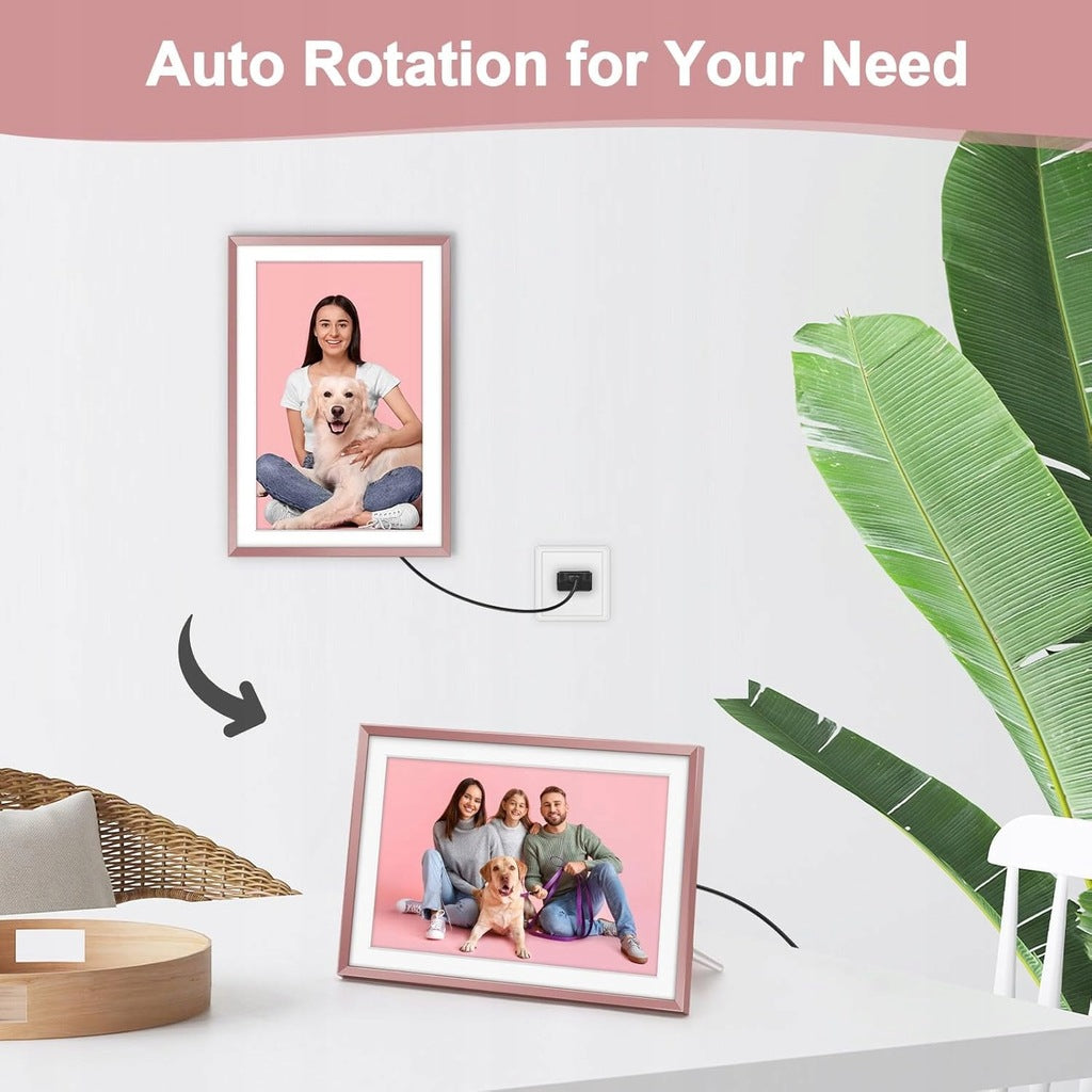 Digitālais foto rāmis ar 32 GB atmiņu, 10,1 collu viedais foto rāmis ar WiFi