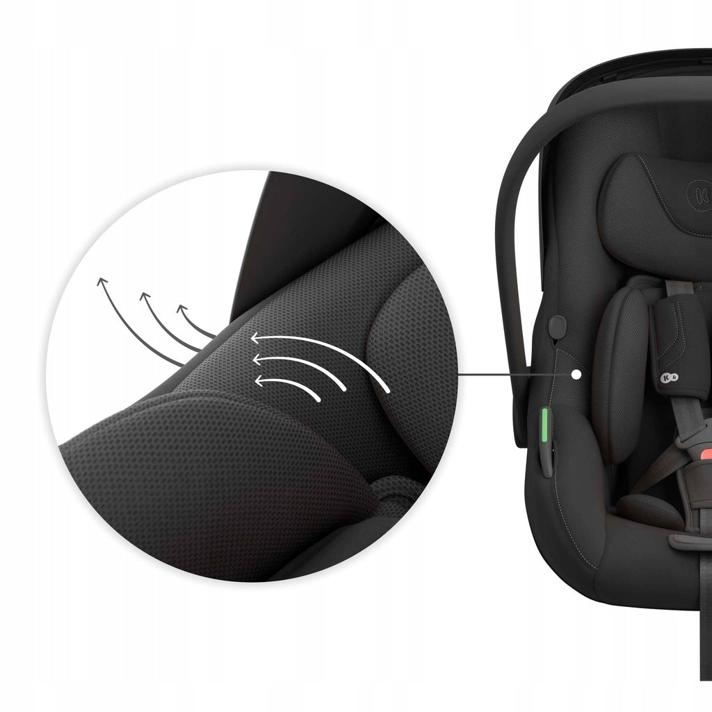 Kinderkraft I-LITE automobilinė kėdutė kūdikiams, 40-87 cm, 0-13 kg, juoda